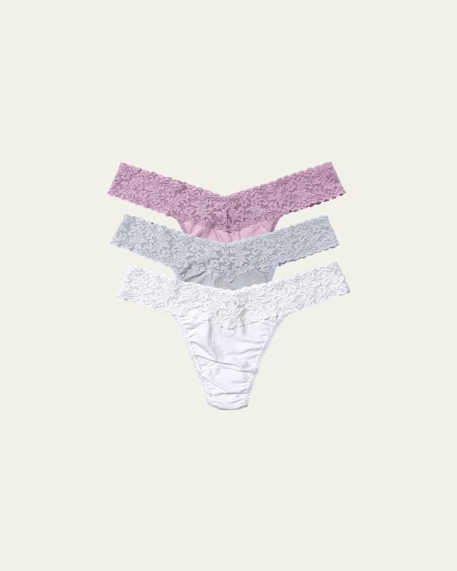 3-Pack Holiday Original-Rise Lace Thongs